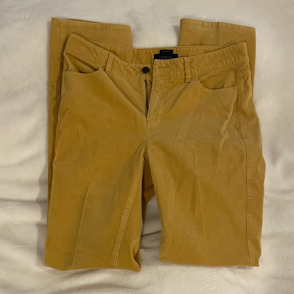 mustard/tan talbots pants women’s 8